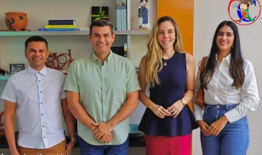 Prefeito de Potengi Salviano Alencar, se reúne com vice-governadora Jade Romero